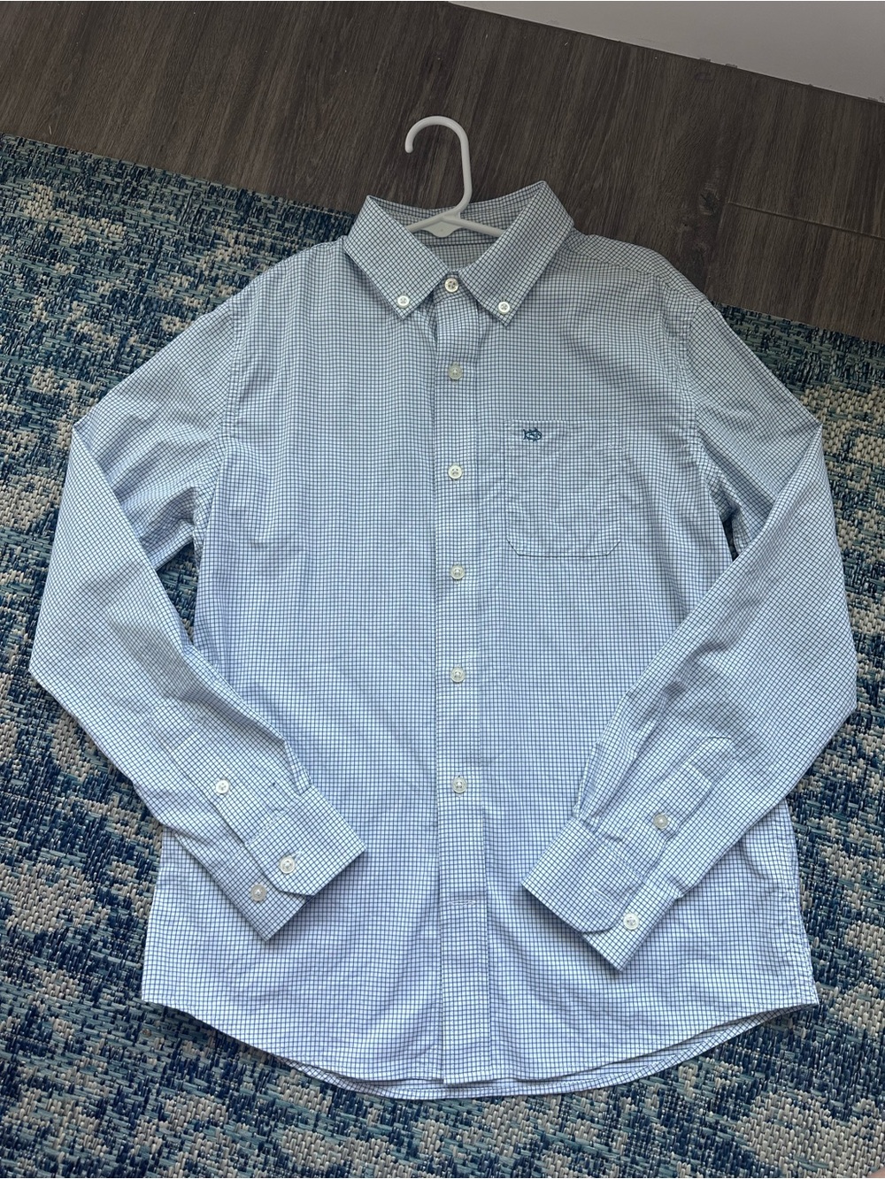Southern Tide Boys Light Blue Gingham Button-Down Shirt